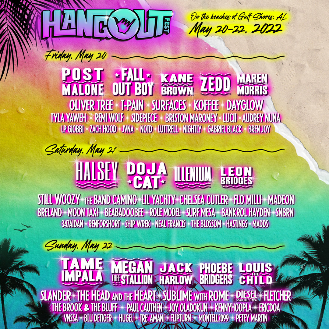 Hangout Music Festival Announces May 2022 Lineup Headlined By Post